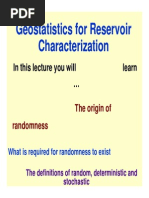 Geostatistics For Reservoir Characterization Geostatistics For Reservoir Characterization