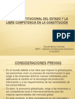 El Rol Constitucional Del Estado y La Libre