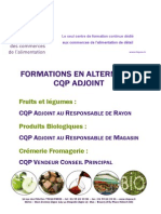 CQP Responsable Magasin Rayon Produits Bio Fruits Legumes Fromagerie