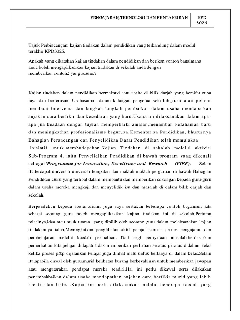 Kajian Tindakan Pdf