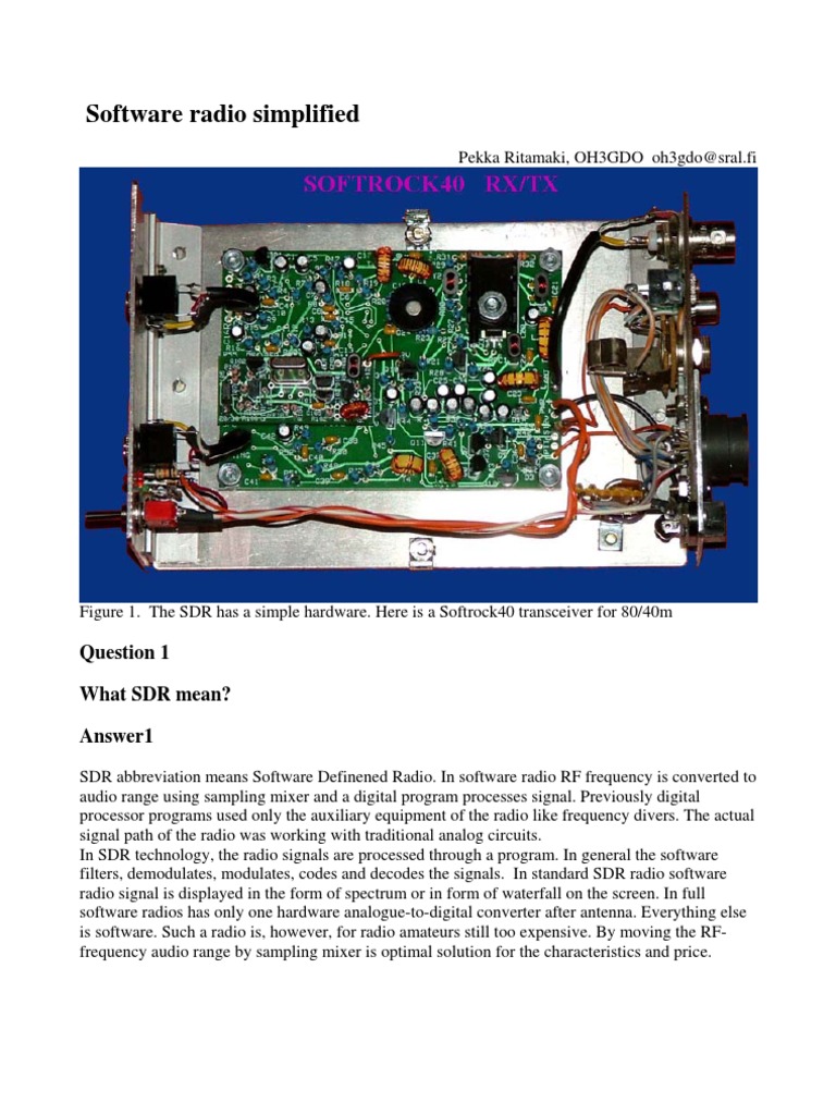 SDR Eng | PDF | Software Defined Radio | Digital Signal Processing