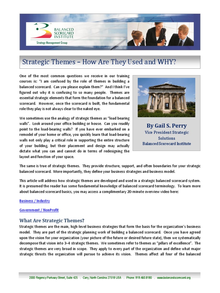 Strategic Themes How Are They Used and Why | PDF