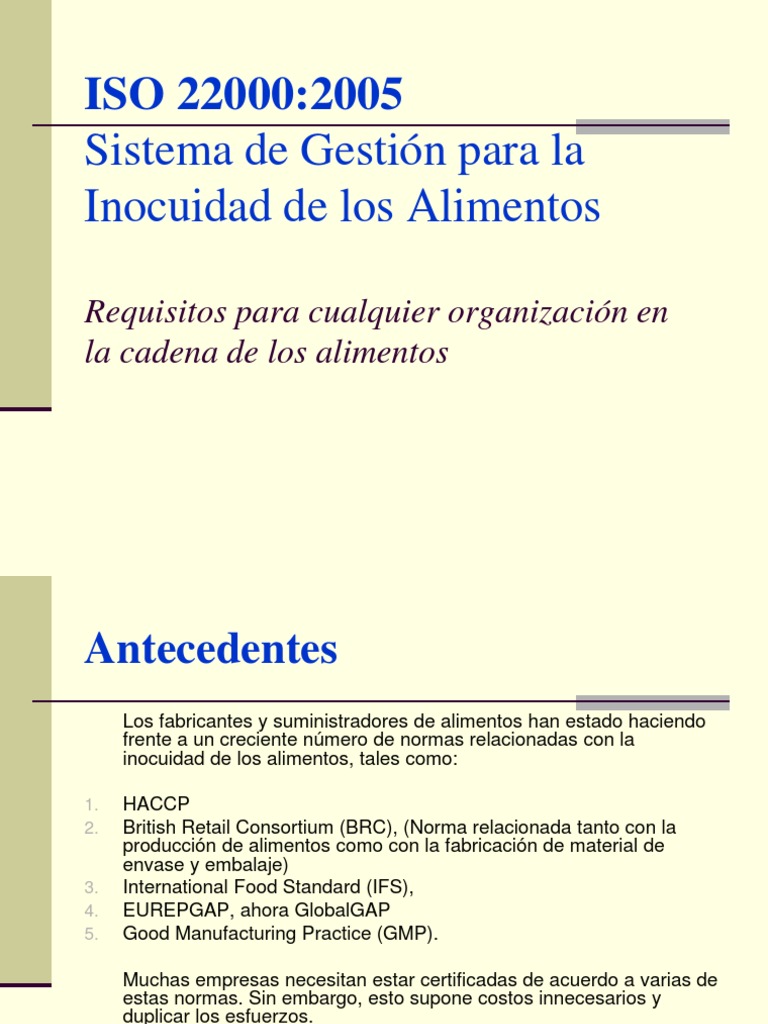 Iso 22000 | Descargar gratis PDF | Análisis de Riesgo y Puntos Críticos ...