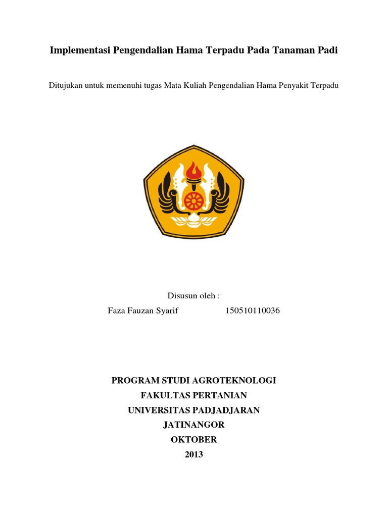 Implementasi Pengendalian Hama Terpadu Pada Tanaman Padi Docx