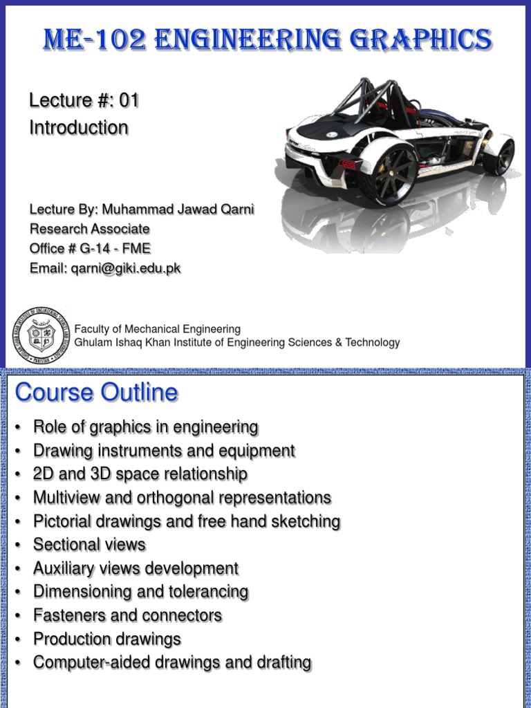 Lecture 01 Introduction Engineering Graphics | Download Free PDF ...