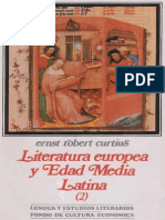 Curtius Ernst Robert Literatura Europea y Edad Media Latina Vol II