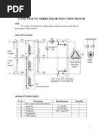 Load Test On Three Phase Induction Motor: Experiment No: 1