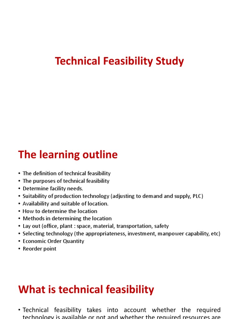 Technical Feasibility, BFS4 | Feasibility Study | Engineering Design ...