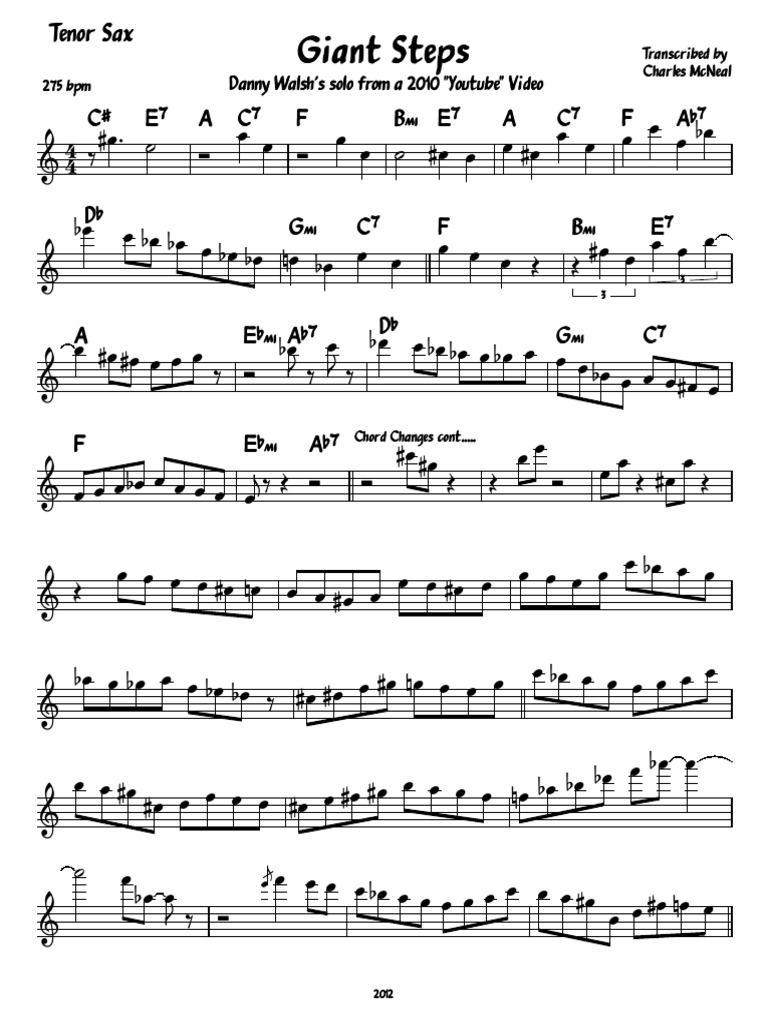 Giant Steps Giant Steps Tenor Sax Tenor Sax PDF