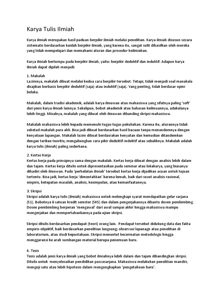 Karya Tulis