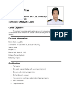 Curriculum Vitae of Mr. Carlo A. Judilla