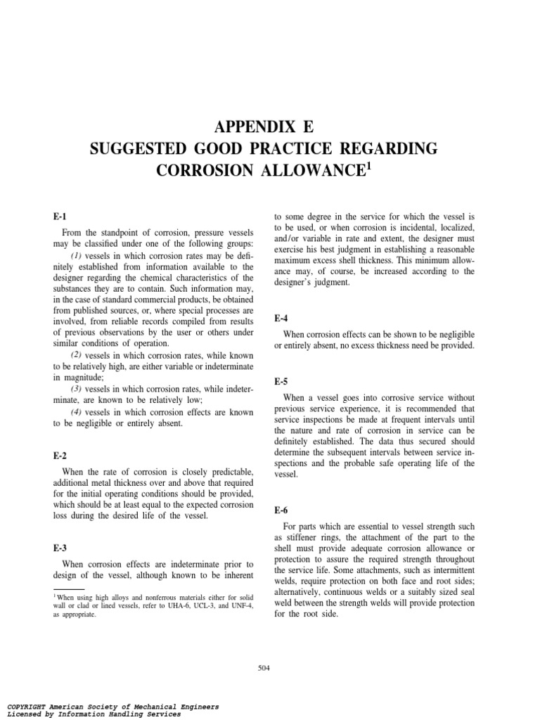ASME Sección VIII D1 Non Mandatory Appendices E | PDF