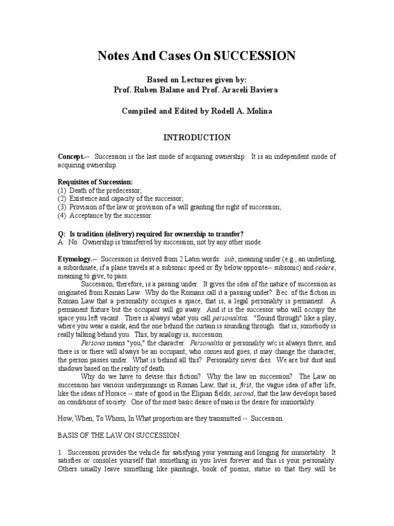 RM Succession | PDF | Law