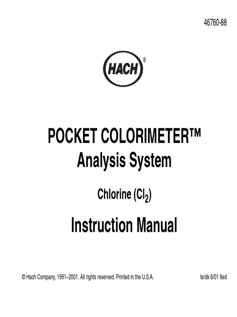 Manual Colorimeter English PDF Calibration