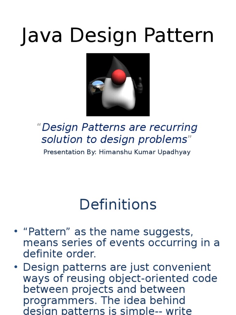 Java Design Pattern | PDF | Class (Computer Programming) | Inheritance ...