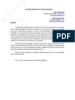 Geotecnologias Aplicadas Ao Estudo de População