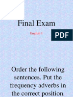 Final Exam: English 1