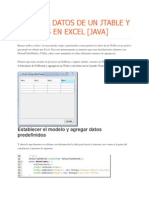 Guardar Datos de Un Jtable y Abrirlos en Excel