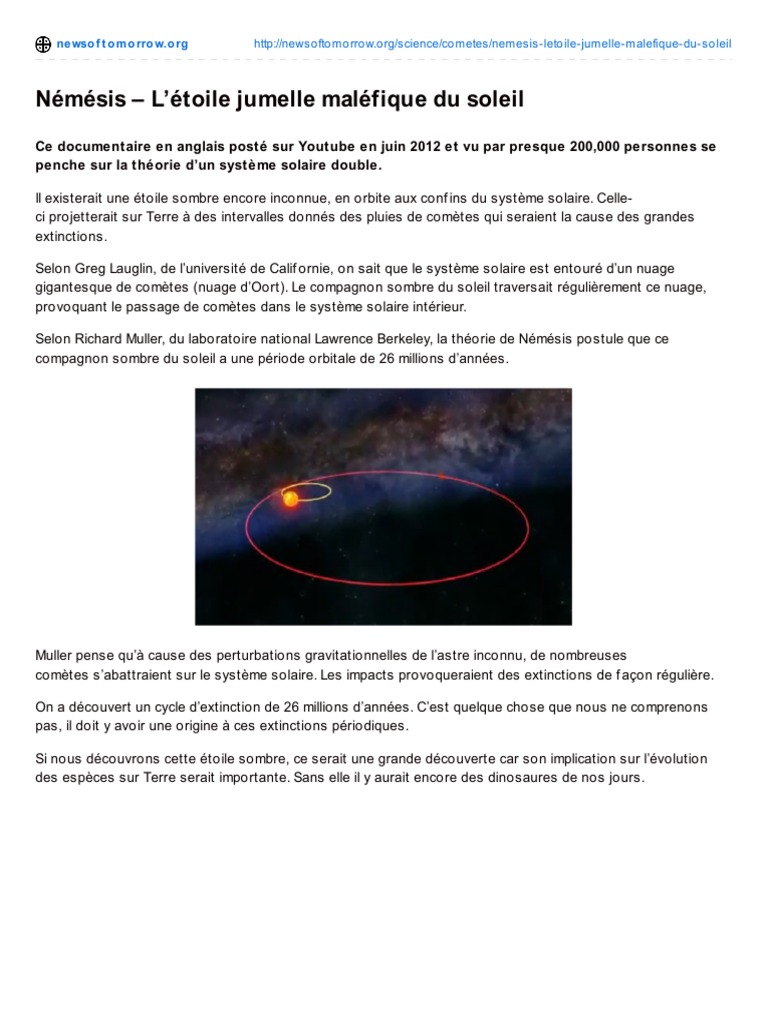 Newsoftomorroworg Nmsis Ltoile Jumelle Malfique Du Soleil