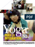 Yoga para la Integración, un reportaje del yoga en una escuela pública, escrito por Elena Garcia Queveda