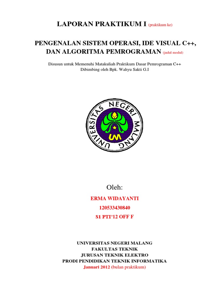 Contoh cover laporan praktikum ipa ut kumpulan contoh makalah doc