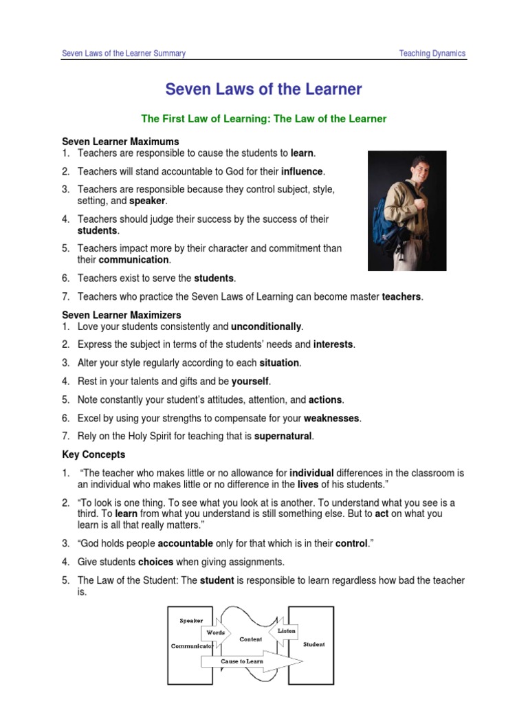 7 laws of the learner pdf sin learning