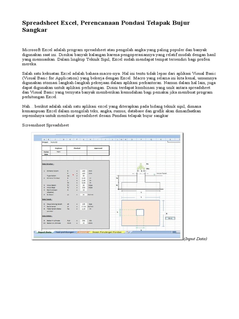 Perencanaan Fondasi Telapak Bujur Sangkar