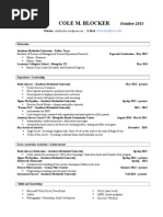 Download Cole Blockers Rsum by Cole Blocker SN186776751 doc pdf