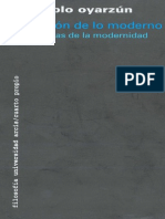 Pablo Oyarzún - La desazón de lo moderno