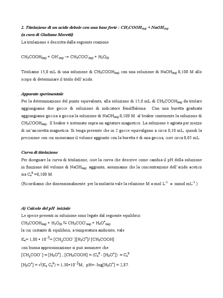 Titolazione CH3COOHNaOH(1) Buffer Solution Titration