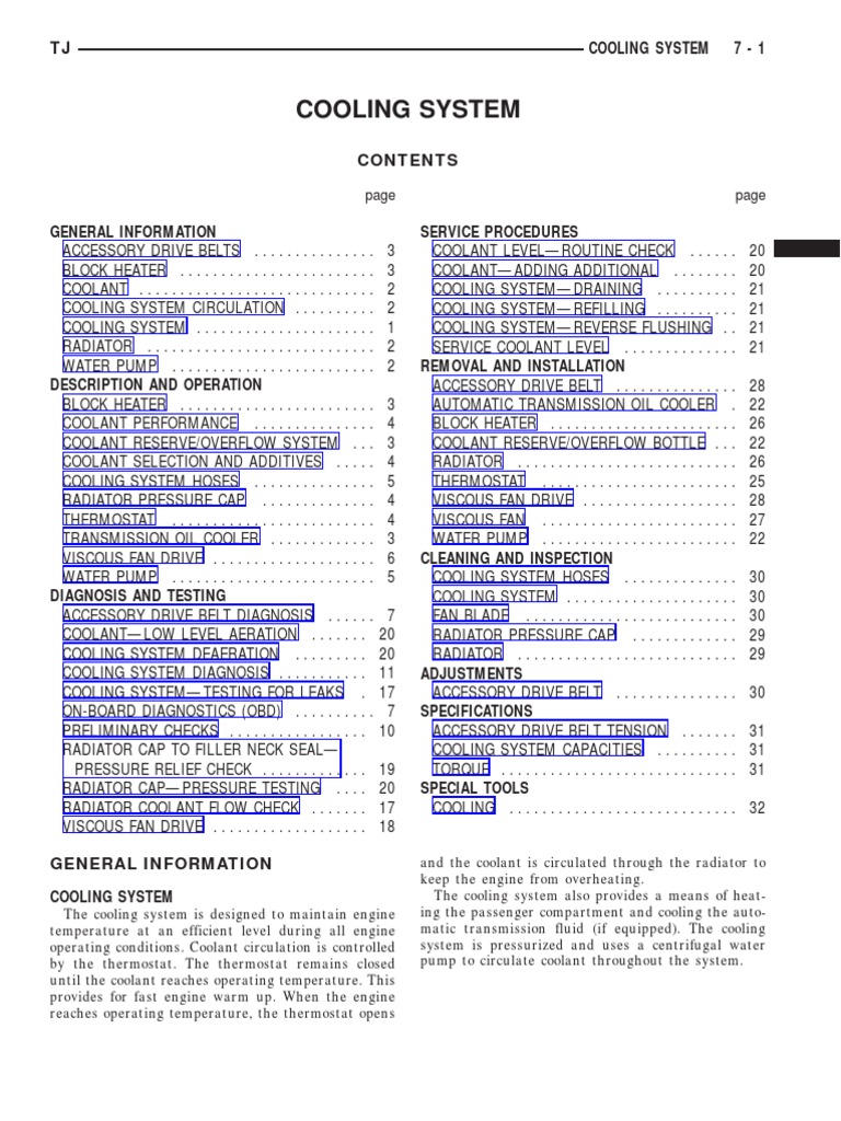 Cooling System | PDF