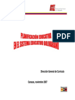 Planificacion Educativa Sistema Educativo Bolivariano