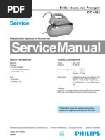 Service Manual: Boiler Steam Iron Provapor GC 6022