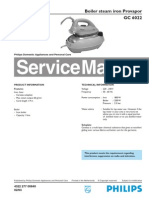 Service Manual: Boiler Steam Iron Provapor GC 6022