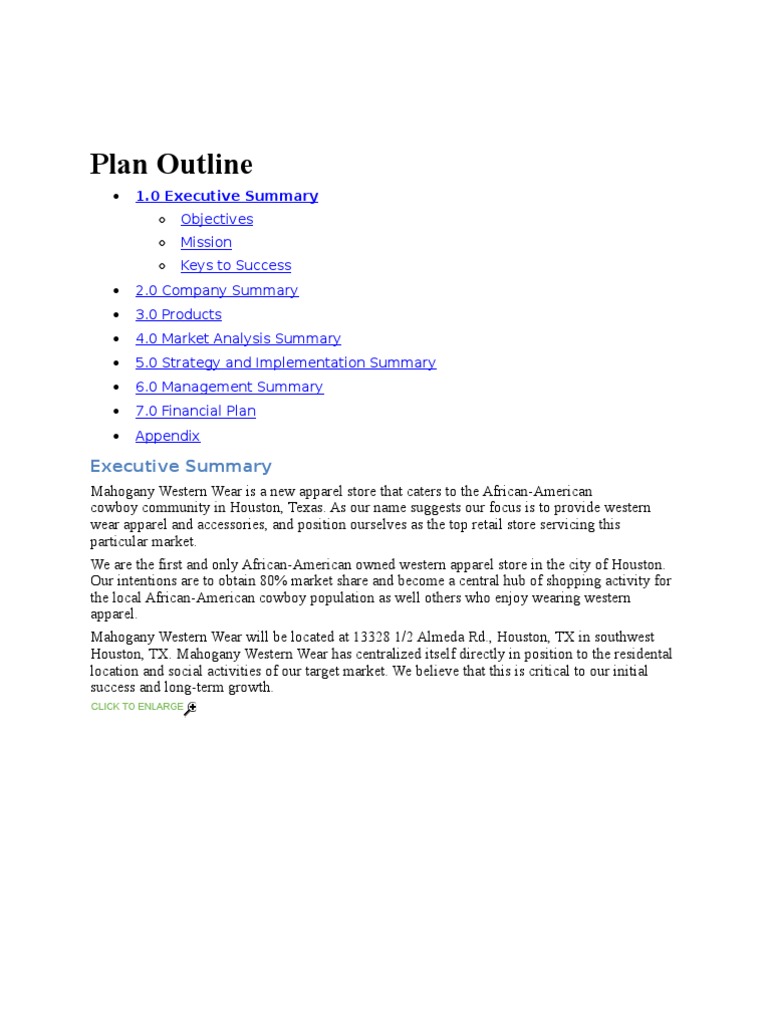 Jacket business plan image