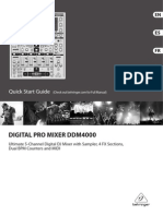 Digital Pro Mixer Ddm4000: Quick Start Guide