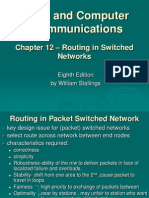 Data and Computer Communications: - Routing in Switched Networks