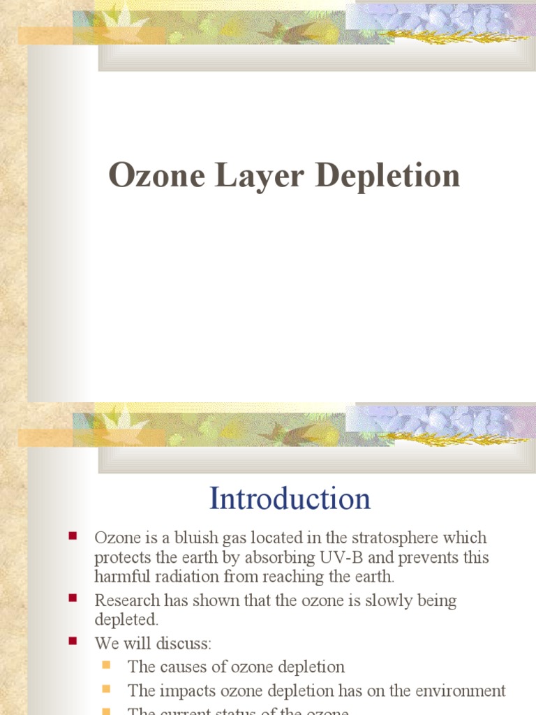 Ozone Layer Depletion: Causes and Effects | PDF | Chlorofluorocarbon ...