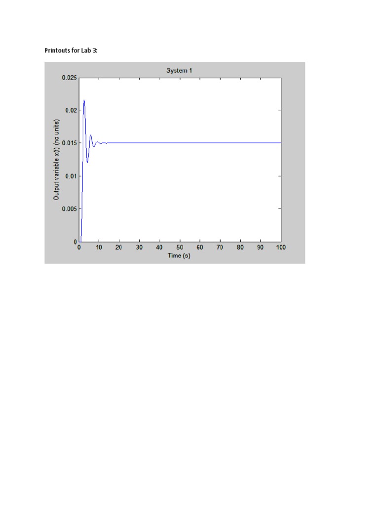 Lab 3 ODE Step Response Analysis | PDF