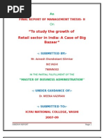 Download Retail Sector in India a Case of Big Bazaar by avinash1987 SN18687956 doc pdf
