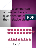 Ratio - A Comparison of Two Numbers or Quantities Indicating Their Relative Sizes