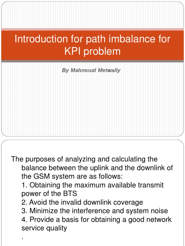 Uplink-Downlink Balance in GSM Networks | PDF | Antenna (Radio ...