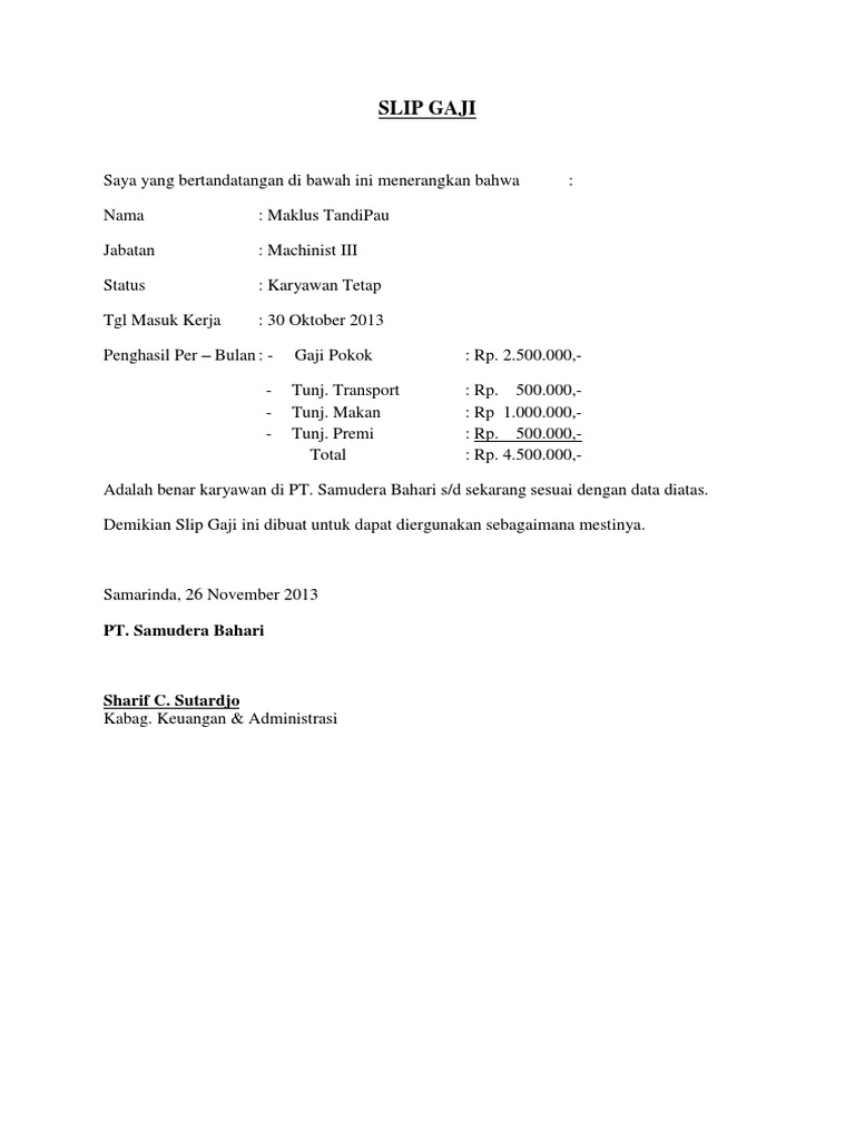 Slip Gaji