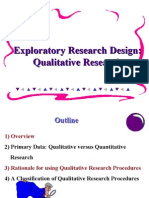 Exploratory Research Design: Qualitative Research