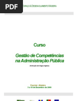 Curso Gestão de Competências na Administração Pública