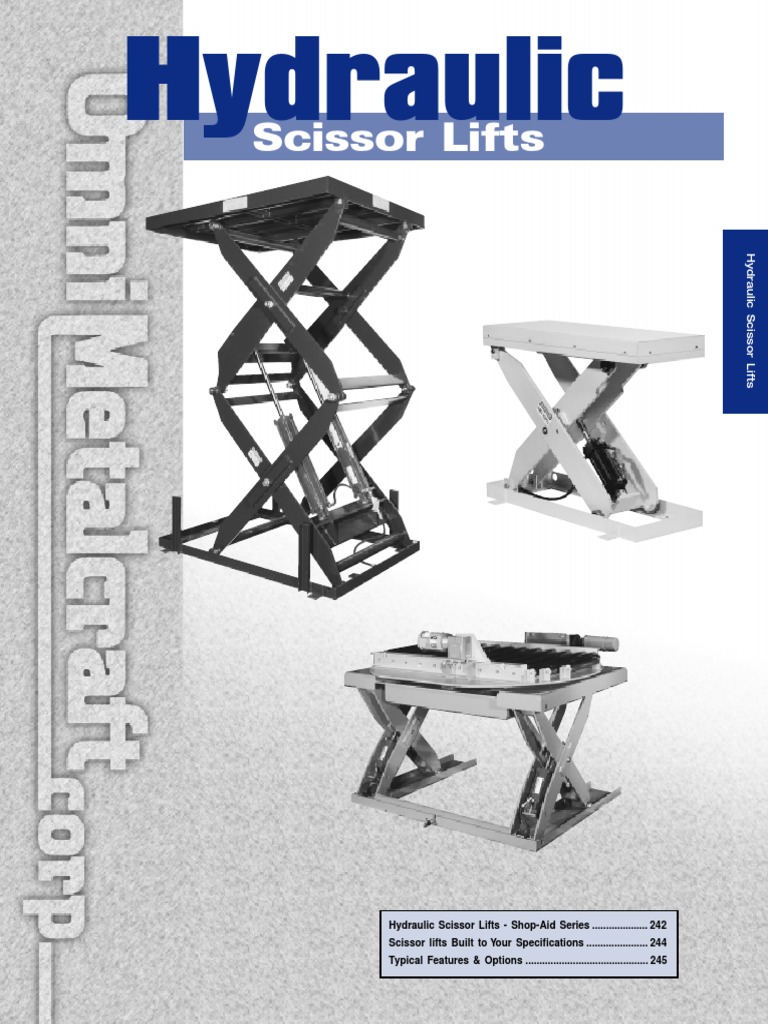 Hydraulic Scissor Lift Specifications | PDF | Elevator | Phonograph