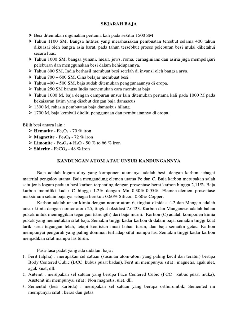 Proses Pengolahan Besi Dan Baja Proses Pengolahan Besi Dan Baja