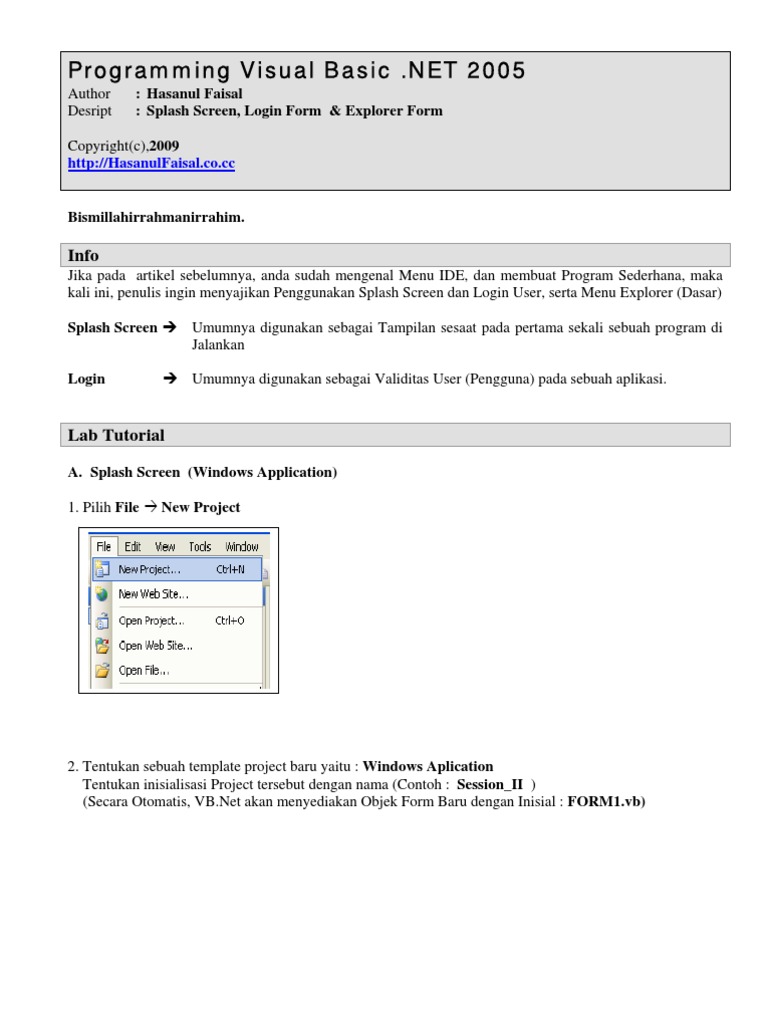 Splash Screen Loginform Explorer | PDF