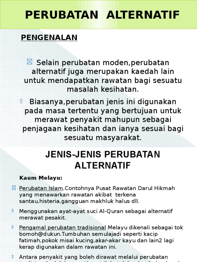 Perubatan Alternatif Pdf