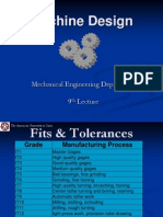 Machine Design: Mechanical Engineering Department 9